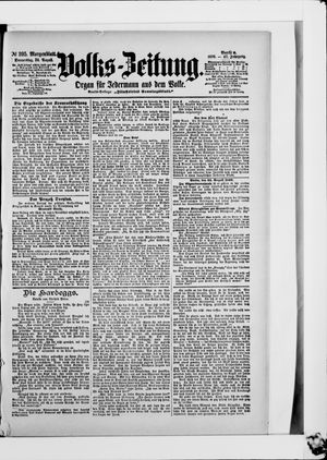 Volks-Zeitung vom 24.08.1899