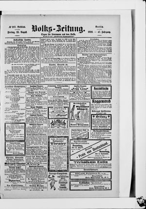 Volks-Zeitung vom 25.08.1899