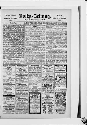 Volks-Zeitung on Aug 26, 1899