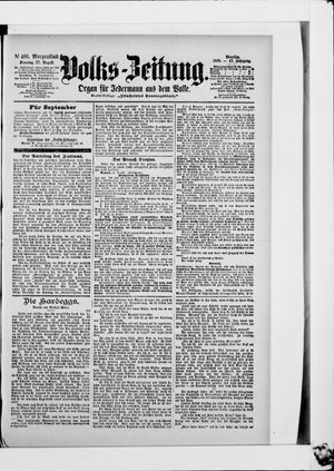 Volks-Zeitung vom 27.08.1899