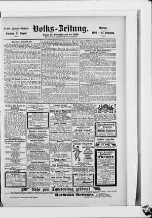 Volks-Zeitung vom 27.08.1899