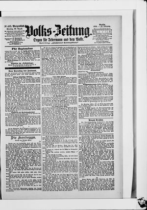 Volks-Zeitung vom 29.08.1899
