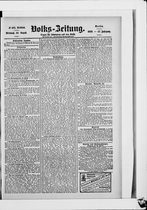 Volks-Zeitung vom 30.08.1899