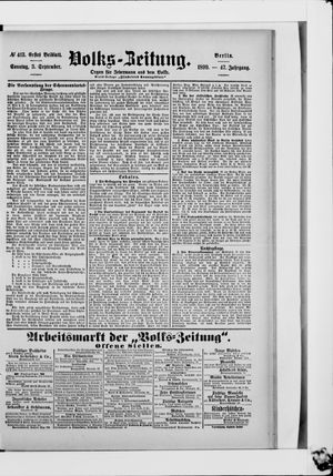 Volks-Zeitung vom 03.09.1899