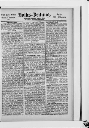 Volks-Zeitung vom 03.09.1899