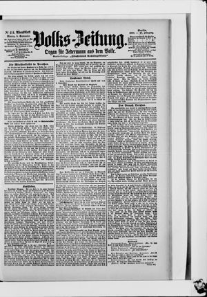 Volks-Zeitung vom 04.09.1899