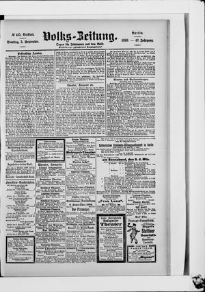 Volks-Zeitung vom 05.09.1899