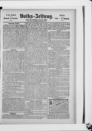 Volks-Zeitung vom 06.09.1899