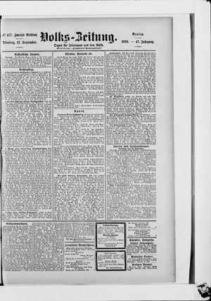 Volks-Zeitung vom 12.09.1899