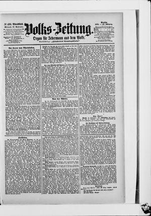 Volks-Zeitung on Sep 13, 1899