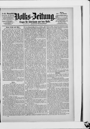 Volks-Zeitung vom 14.09.1899