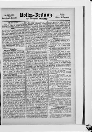 Volks-Zeitung vom 14.09.1899