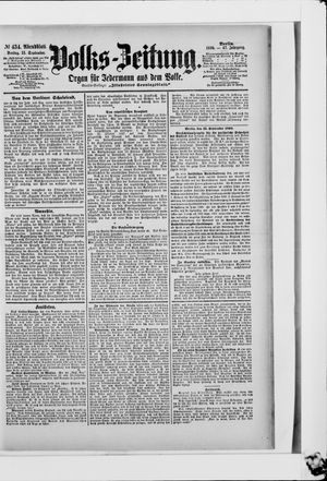 Volks-Zeitung vom 15.09.1899