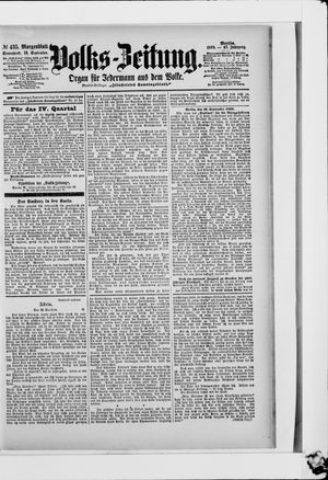 Volks-Zeitung on Sep 16, 1899