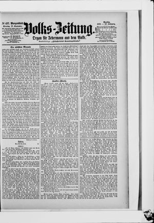 Volks-Zeitung vom 17.09.1899