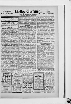 Volks-Zeitung vom 19.09.1899