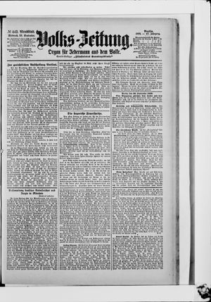 Volks-Zeitung vom 20.09.1899