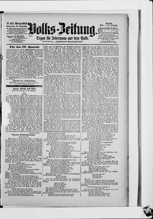 Volks-Zeitung vom 21.09.1899