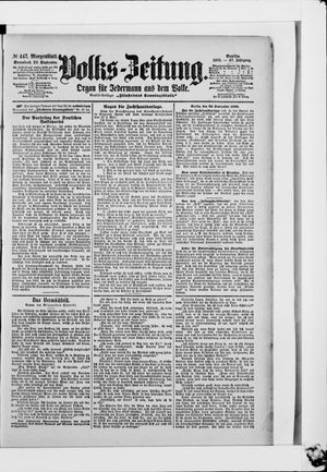 Volks-Zeitung vom 23.09.1899