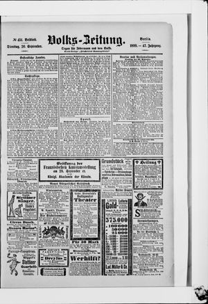 Volks-Zeitung vom 26.09.1899