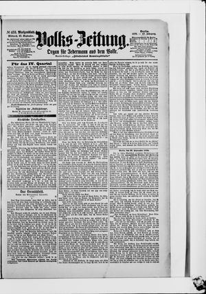 Volks-Zeitung vom 27.09.1899