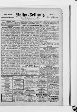 Volks-Zeitung vom 28.09.1899