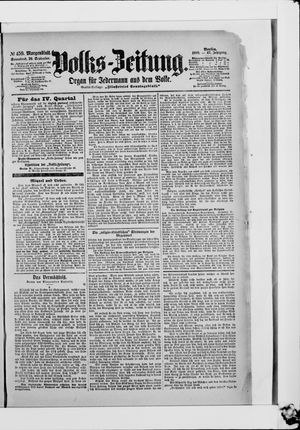 Volks-Zeitung vom 30.09.1899