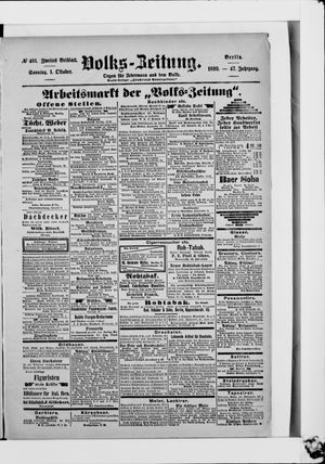 Volks-Zeitung on Oct 1, 1899