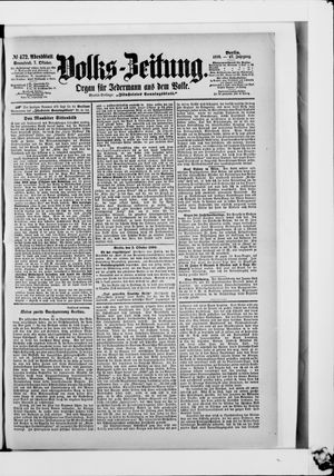 Volks-Zeitung vom 07.10.1899