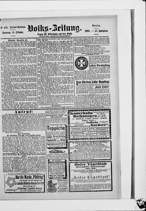 Volks-Zeitung vom 15.10.1899