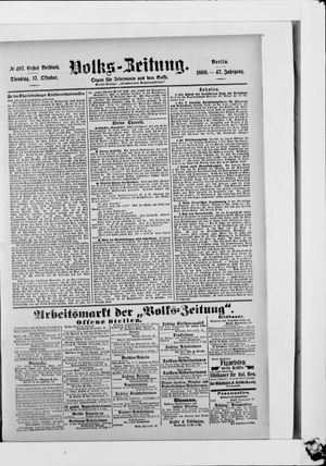 Volks-Zeitung vom 17.10.1899