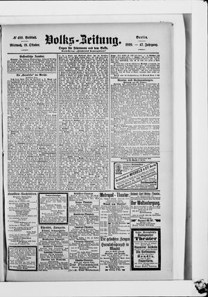 Volks-Zeitung vom 18.10.1899