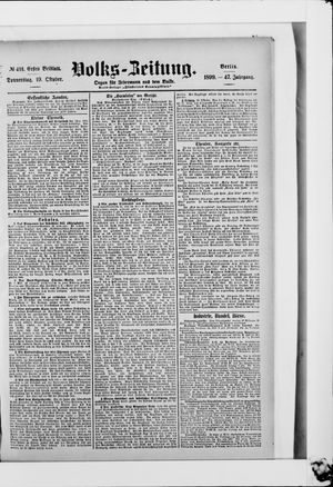 Volks-Zeitung vom 19.10.1899