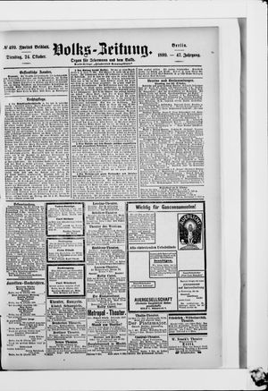 Volks-Zeitung vom 24.10.1899