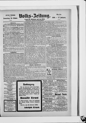 Volks-Zeitung vom 26.10.1899