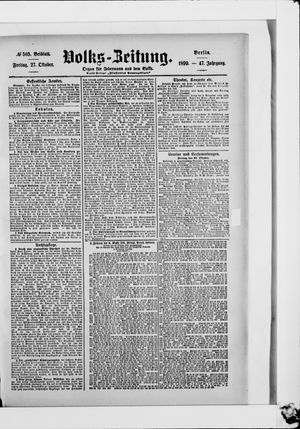 Volks-Zeitung vom 27.10.1899