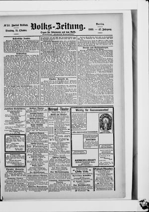 Volks-Zeitung on Oct 31, 1899