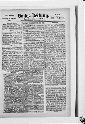 Volks-Zeitung vom 02.11.1899