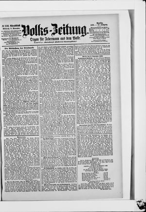 Volks-Zeitung vom 08.11.1899