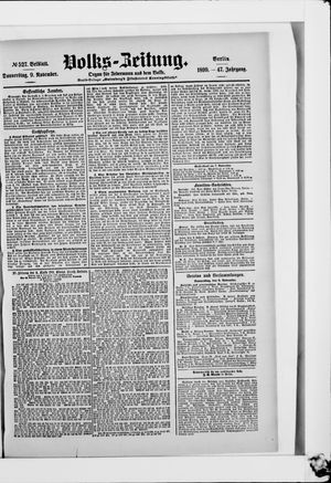 Volks-Zeitung vom 09.11.1899