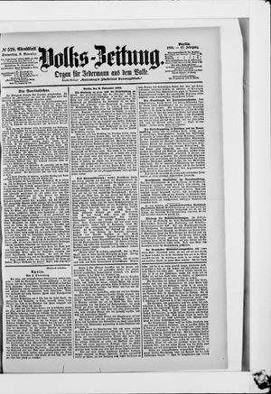 Volks-Zeitung vom 09.11.1899