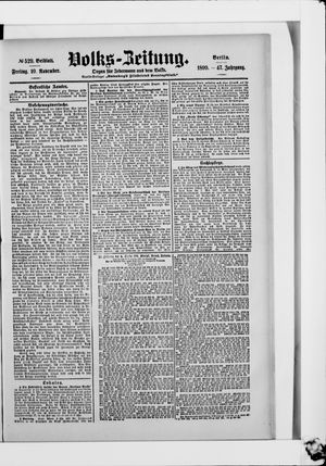 Volks-Zeitung vom 10.11.1899