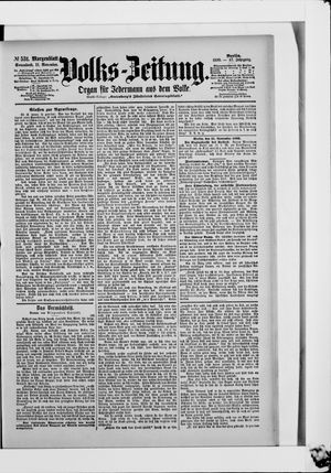 Volks-Zeitung vom 11.11.1899