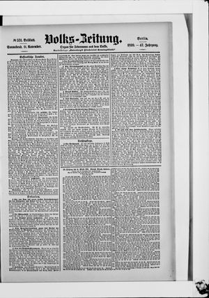 Volks-Zeitung vom 11.11.1899