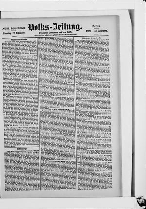 Volks-Zeitung vom 12.11.1899
