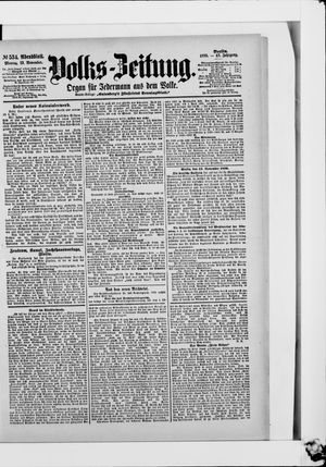 Volks-Zeitung on Nov 13, 1899