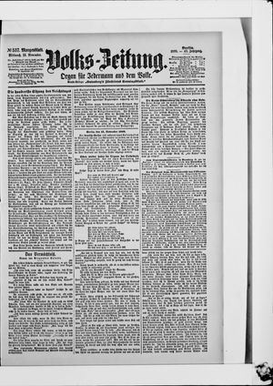 Volks-Zeitung vom 15.11.1899