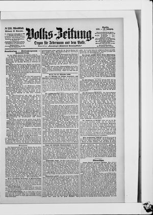Volks-Zeitung vom 15.11.1899