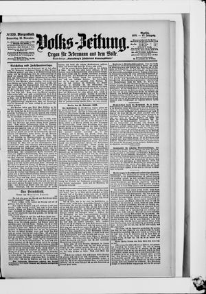 Volks-Zeitung vom 16.11.1899