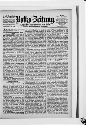 Volks-Zeitung vom 18.11.1899